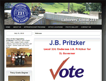 Tablet Screenshot of laborerslocal231.unionactive.com