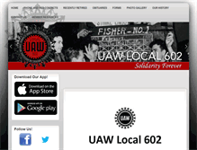 Tablet Screenshot of local602.unionactive.com